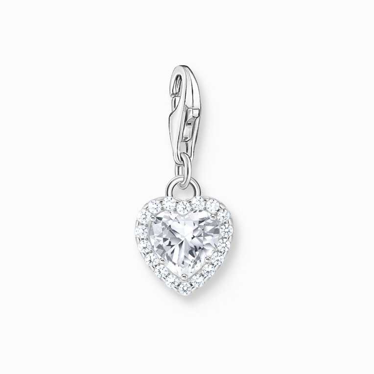 Thomas Sabo Charm-Hängsmycke hjärta Vit Silver