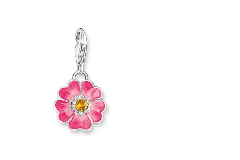 Thomas Sabo Charm-hängsmycke Blomma Rosa Silver