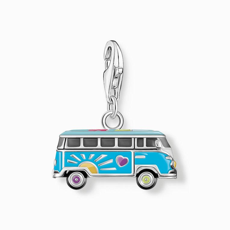 Thomas Sabo Charm-hängsmycke Original Volkswagen Hippie Bus, silver