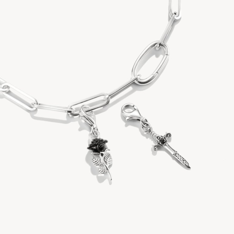 Thomas Sabo Charm-hängsmycke true romance ros emalj silver
