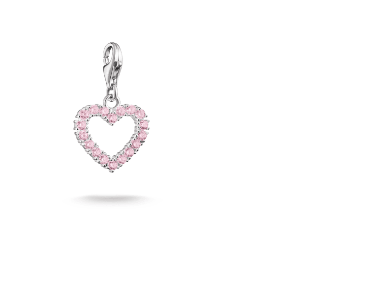 Thomas Sabo Charm hängsmycke Pink Heart Original