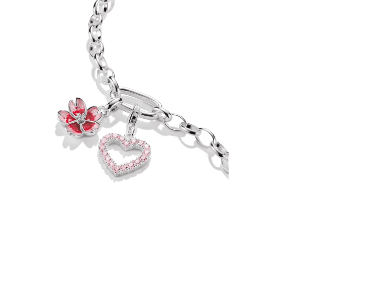 Thomas Sabo Charm hängsmycke Pink Heart Original