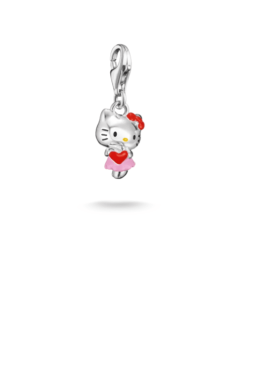Thomas Sabo Hello Kitty Charm hjärta premiumlegering, finförsilvrad, 