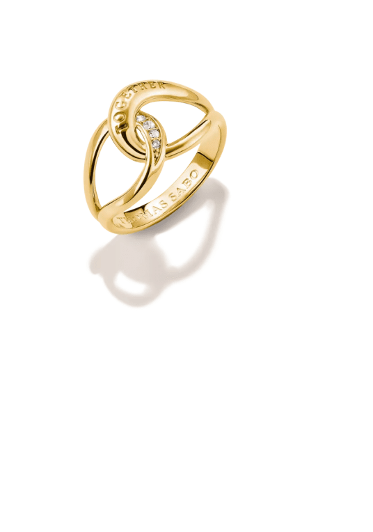 THomas Sabo Together ring med vit zirkonia Premiumlegering, 18k guldpläterad 