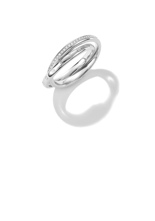 Thomas Sabo Together dubbelring med vit zirkonia återvunnet sterling silver