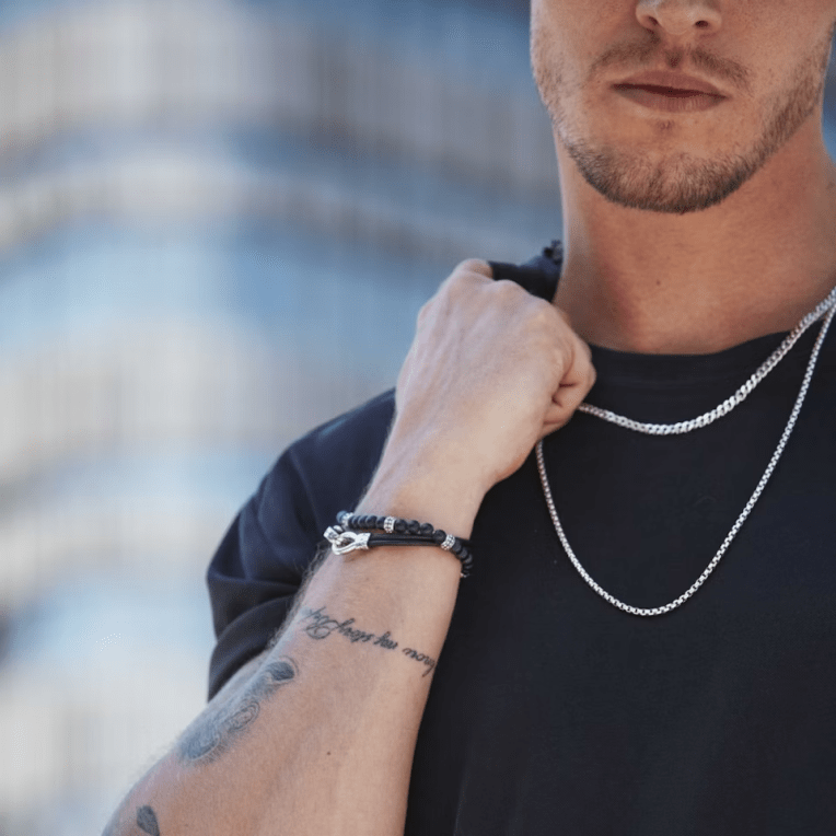 By Billgren Nobel halsband silver pansar 3 mm