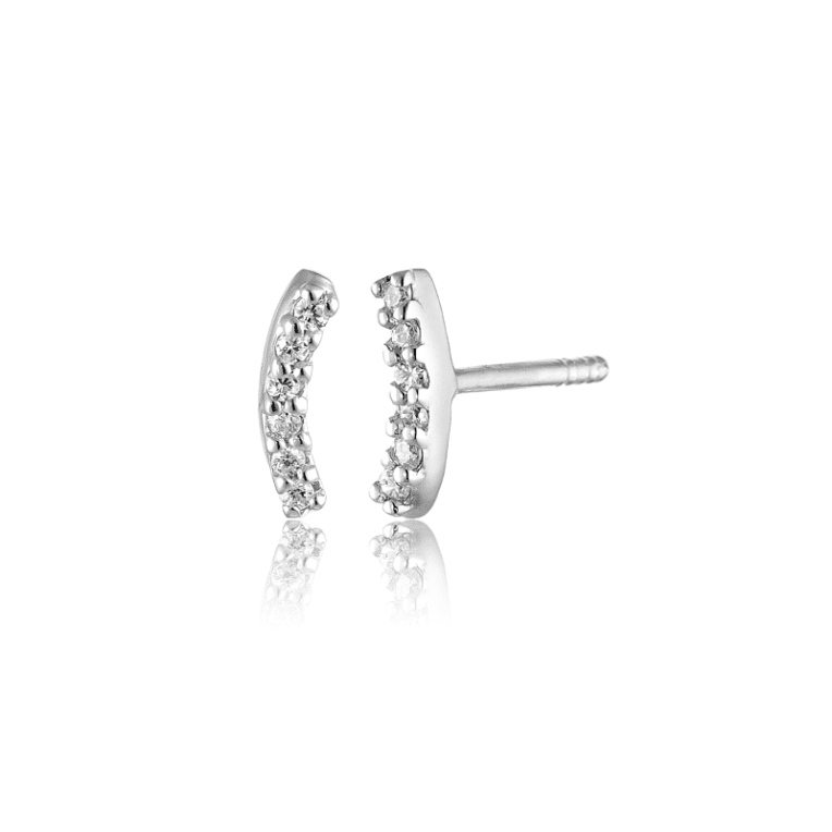 Blicher Fuglsang Örhängen rhodierad silver med zirkoner 