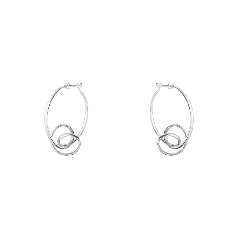 Georg Jensen Forgett-me-knot hoops silver