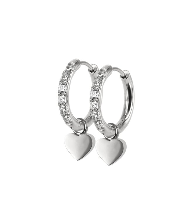 Astrid&Agnes Elise crystal creol med hjärta stål/cz