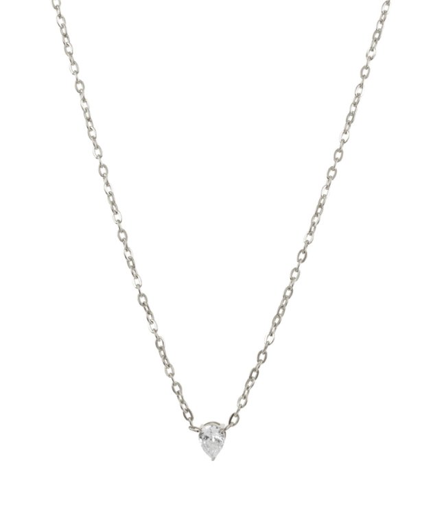 Astrid & Agnes Young Elsa halsband stål/vit kristall 36cm+6