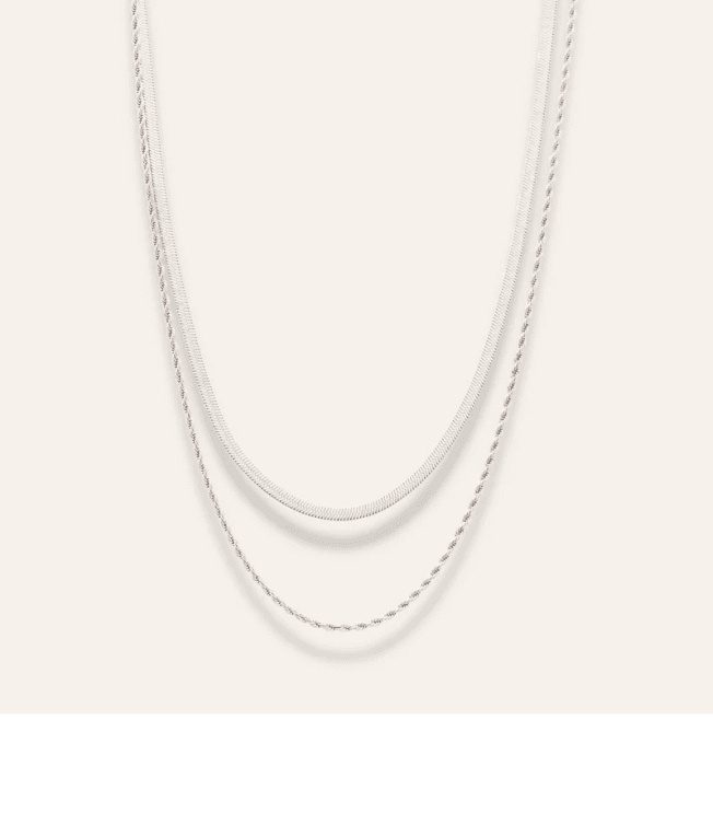 Sintridou Epione Halsband dubble chain stål