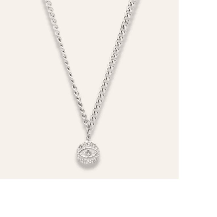 Sintridou halsband med hänge stål