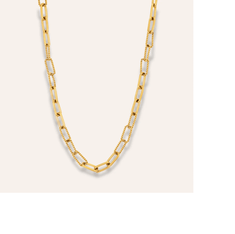 Sintridou halsband länkar guldpläterat stål