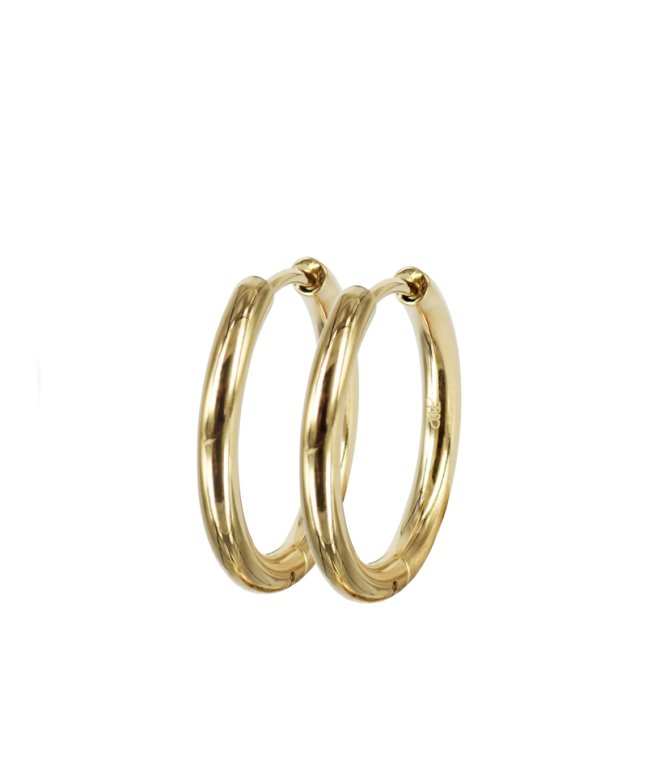 Astrid&Agnes Lucy plain 21mm guldpläterad stål