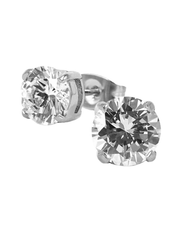 Astrid & Agnes Ida 7mm örhänge stål/cz