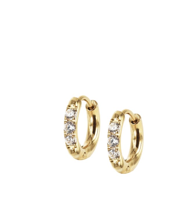 Astrid & Agnes Young Alma creol guldpläterad stål cz 13mm