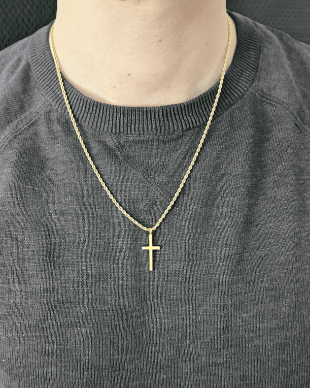 Arock Terry cross halsband guldpläterat stål