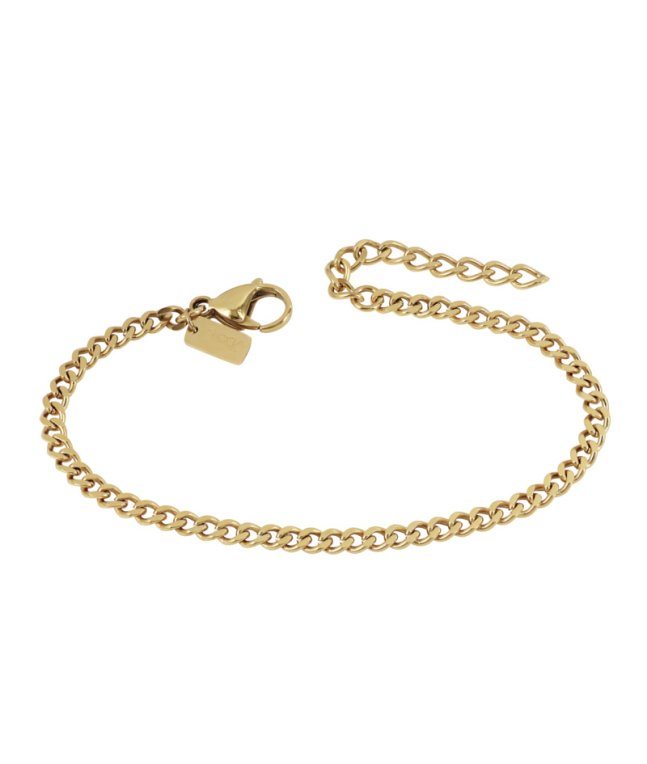 Arock Leo armband pansar 4 mm bred guldpläterat stål