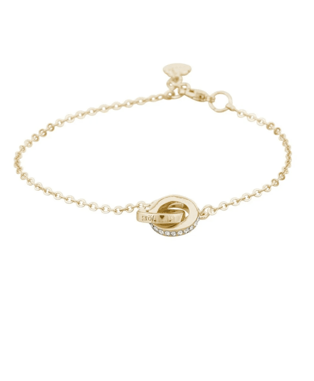 Snö of sweden Connected chain armband gold/vit
