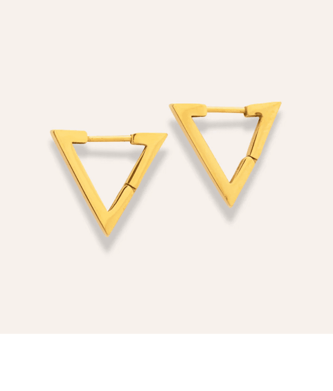 Sintridou Epione Öhängen Triangel guldpläterat stål