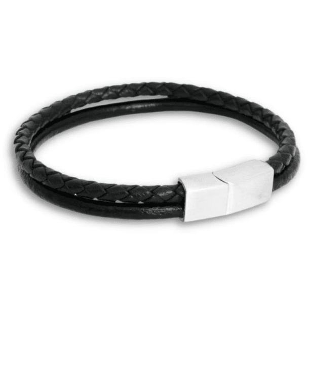By Billgren LEON Läderarmband Svart