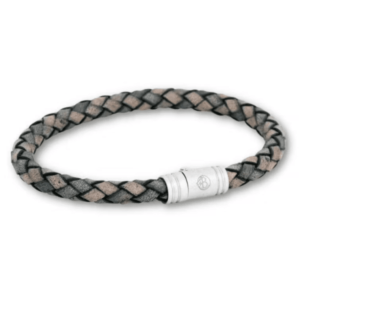 By Billgren Lionel armband Läder Grå