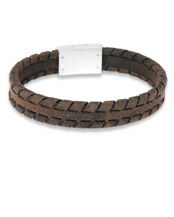 By Billgren Ludde läderarmband brunt 19 cm