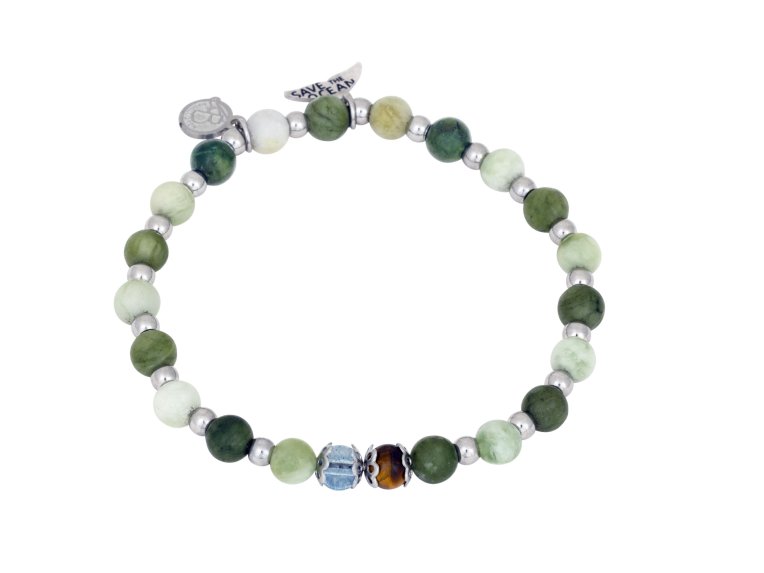 By Billgren Save the ocean armband grön