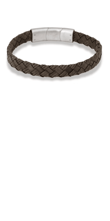 By Billgren Laszlo Armband läder grågrön