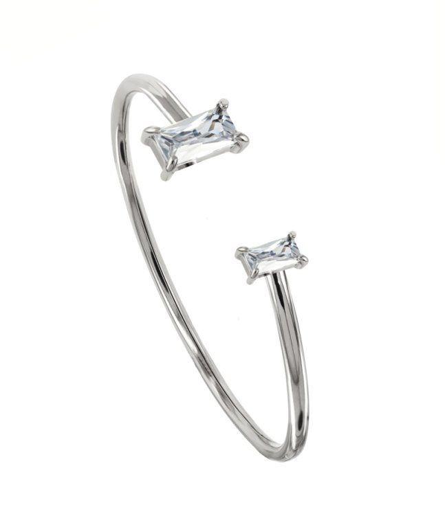 Astrid&Agnes Melinda open bangle stål