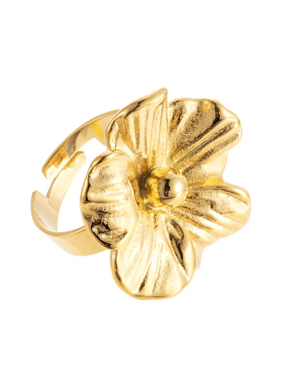By Jolima Daisy ring guldpläterat stål