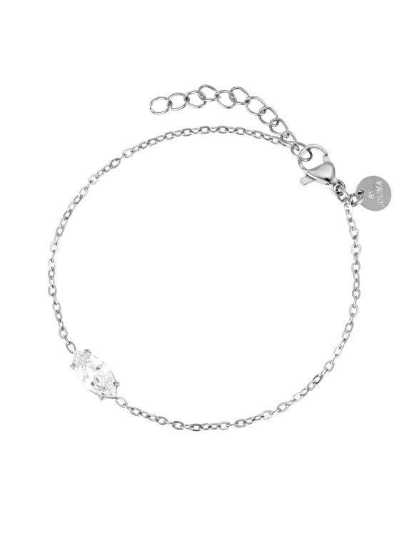 By Jolima Teardrop armband stål