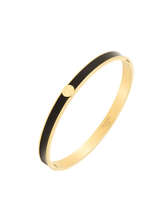 By Jolima Palermo bangle svart guldpläterat stål