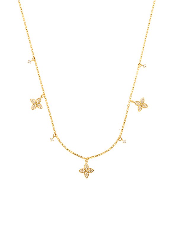 By Jolima Valencia crystal halsband guldpläterat stål