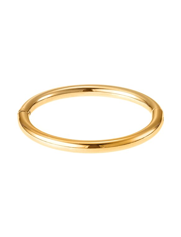 By Jolima Tube bangle large guldpläterat stål