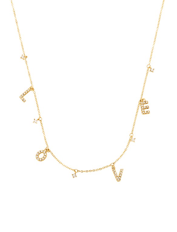 By Jolima Halsband Love guldpläterat stål