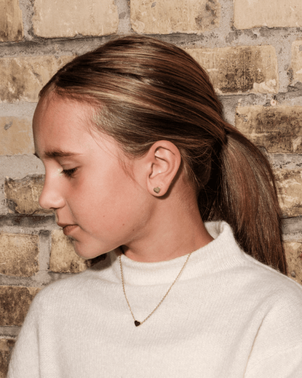 Astrid & Agnes Young Maja halsband stål men hänge 36cm+6