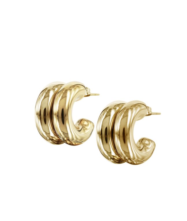 Astrid&Agnes Sia Double guldpläterad stål