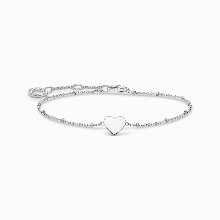 Thomas Sabo Armband hjärta med kulor i silver