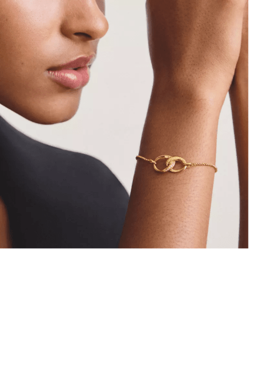 Thomas Sabo Together armband med vit zirkonia Premiumlegering, 18k guldpläterad