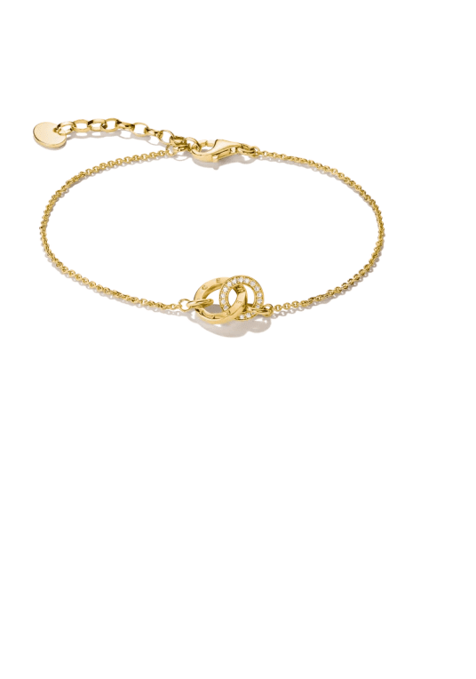 Thomas Sabo Together armband med vit zirkonia Premiumlegering, 18k guldpläterad