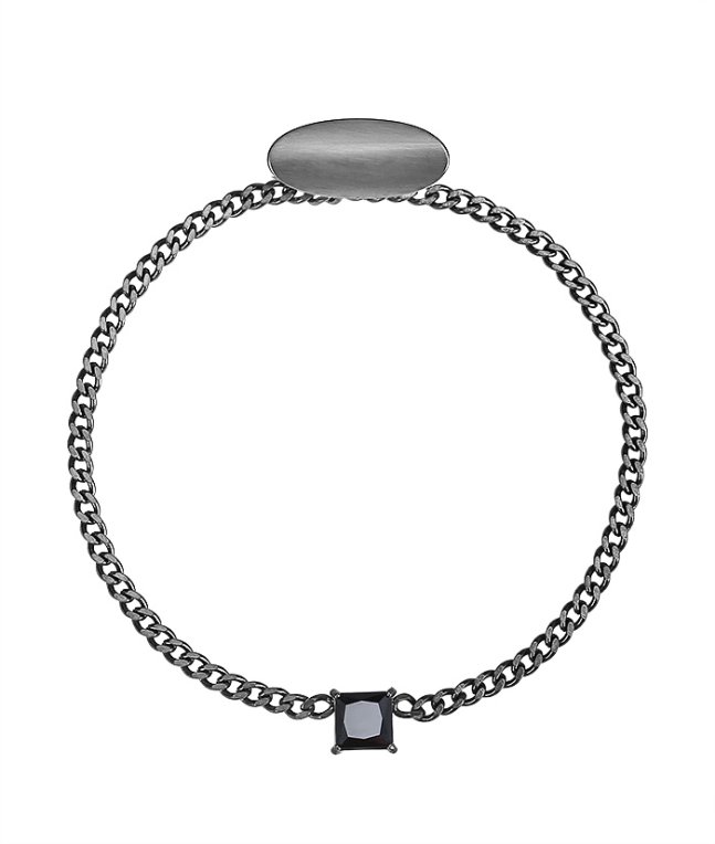 Arock ALGOT Crystal Slipskedja GunMetal/Svart