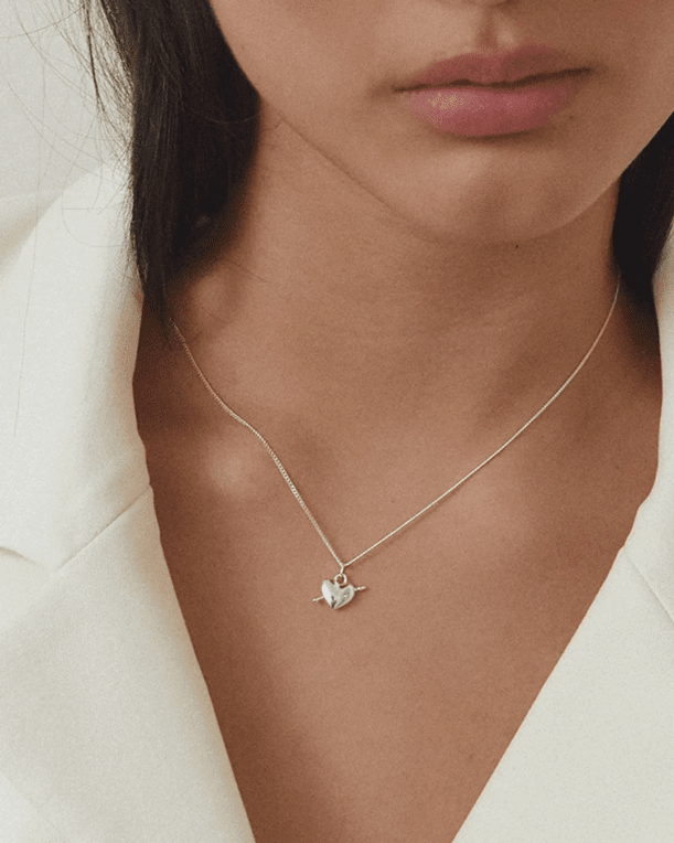 ANI Heart Arrow Charm silver