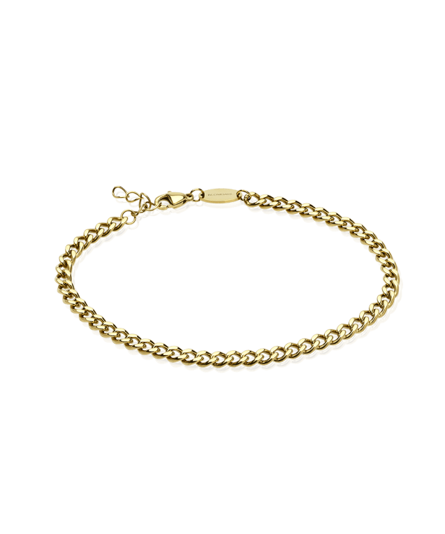 Blomdahl Curb Link armband gold coating