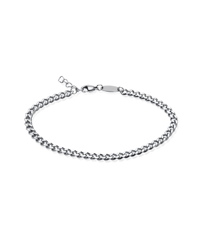 Blomdahl Curb Link armband silver coating