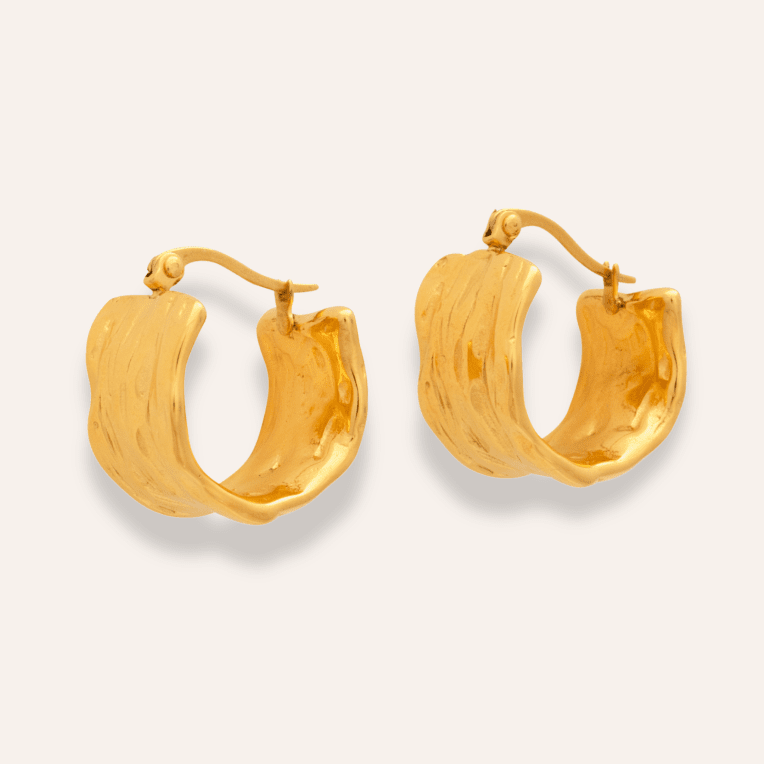 Sintridou Artemis Örhänge Golden creol guldpläterat stål