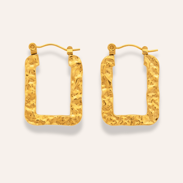 Sintridou Artemis Golden ample örhänge guldpläterat stål