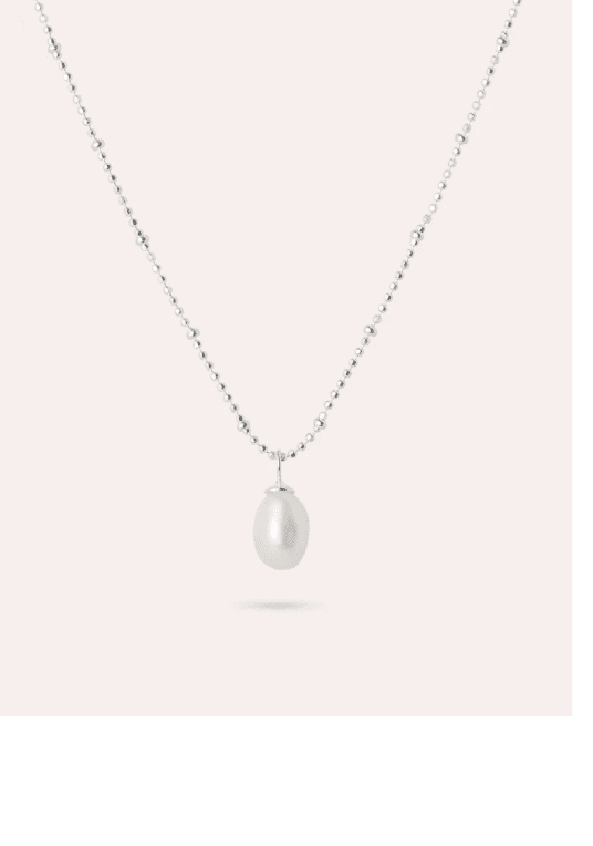 By Sofia Wistam Ocean Muse Big Pearl halsband silver