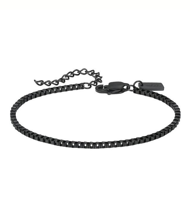 Arock Boone armband 16 cm matt svart stål