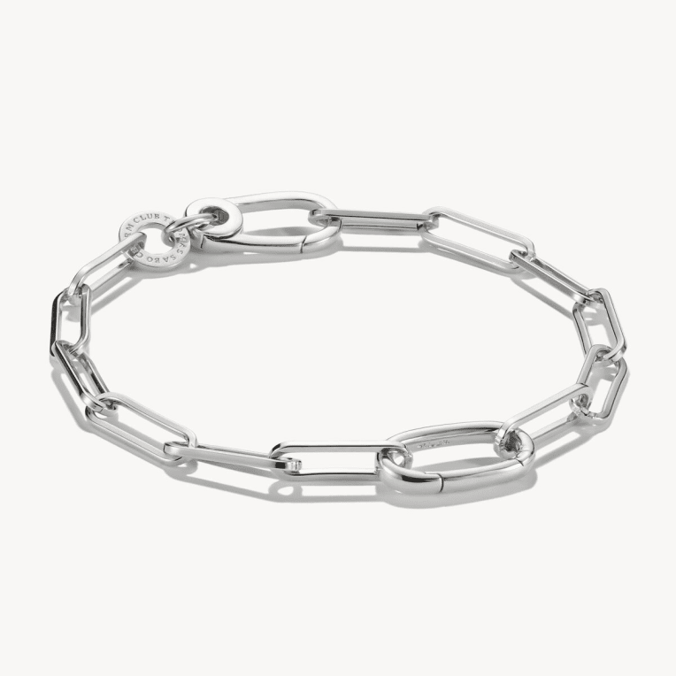 Thomas Sabo Charm armband med gem och connect länk i silver 19cm